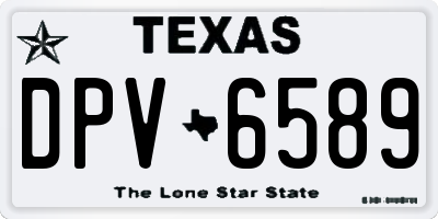 TX license plate DPV6589