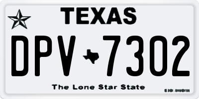 TX license plate DPV7302