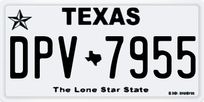 TX license plate DPV7955