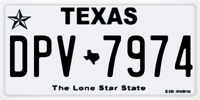 TX license plate DPV7974