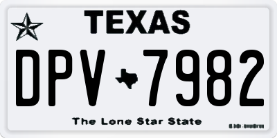 TX license plate DPV7982