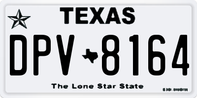 TX license plate DPV8164