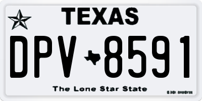 TX license plate DPV8591