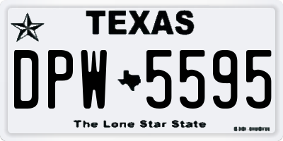 TX license plate DPW5595