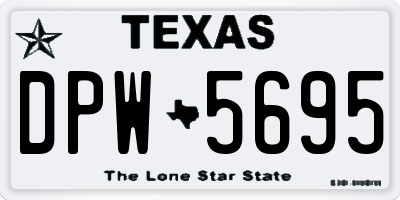 TX license plate DPW5695