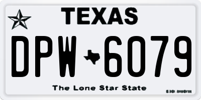 TX license plate DPW6079