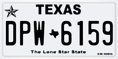 TX license plate DPW6159