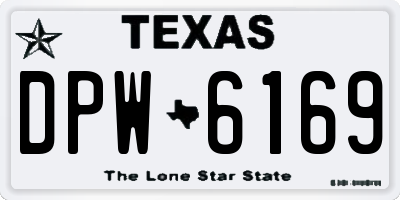 TX license plate DPW6169