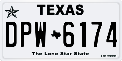 TX license plate DPW6174