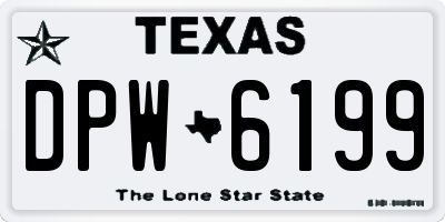 TX license plate DPW6199