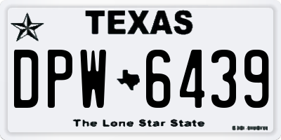 TX license plate DPW6439