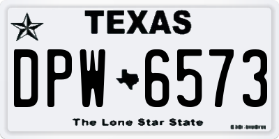 TX license plate DPW6573