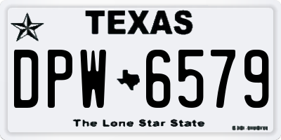 TX license plate DPW6579