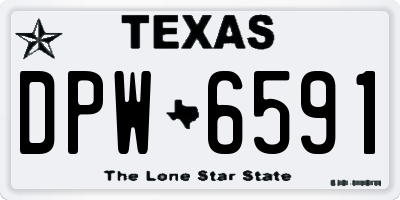 TX license plate DPW6591