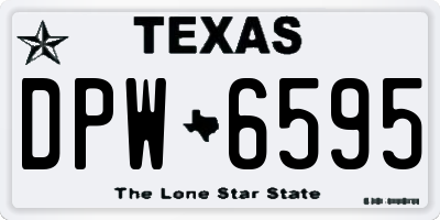 TX license plate DPW6595