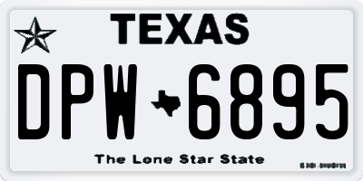 TX license plate DPW6895