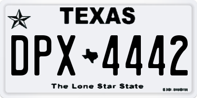 TX license plate DPX4442