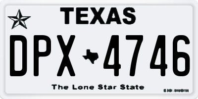 TX license plate DPX4746