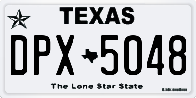 TX license plate DPX5048