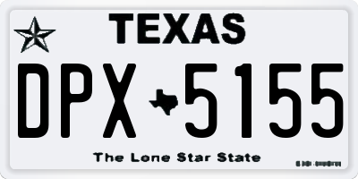 TX license plate DPX5155