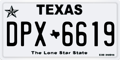 TX license plate DPX6619