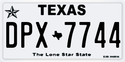 TX license plate DPX7744