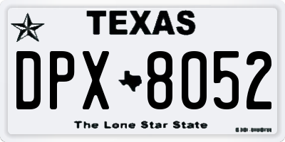 TX license plate DPX8052