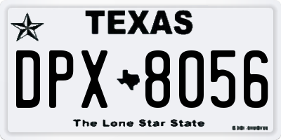 TX license plate DPX8056