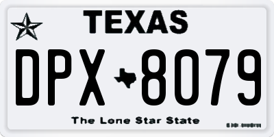 TX license plate DPX8079