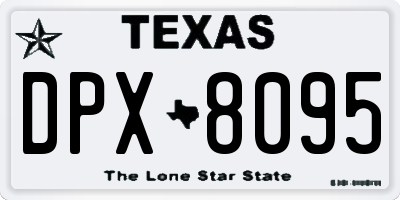 TX license plate DPX8095