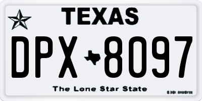 TX license plate DPX8097