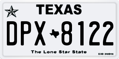 TX license plate DPX8122