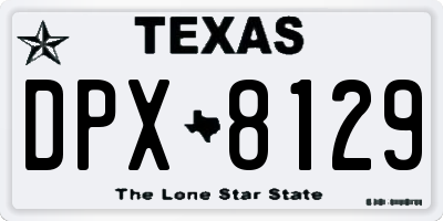 TX license plate DPX8129