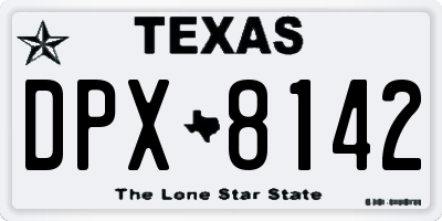 TX license plate DPX8142