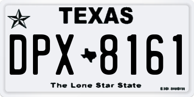 TX license plate DPX8161