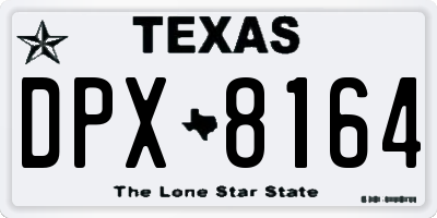 TX license plate DPX8164