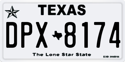 TX license plate DPX8174