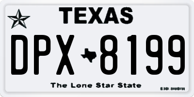 TX license plate DPX8199