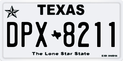 TX license plate DPX8211