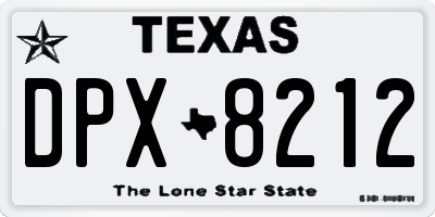 TX license plate DPX8212