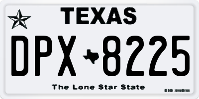 TX license plate DPX8225