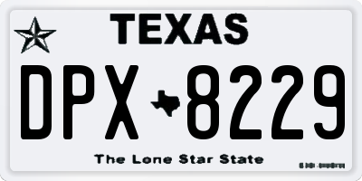 TX license plate DPX8229