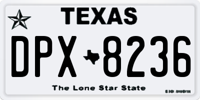 TX license plate DPX8236