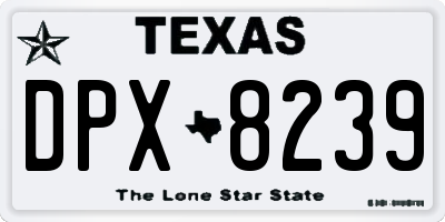 TX license plate DPX8239