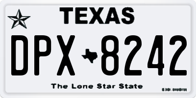 TX license plate DPX8242