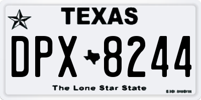 TX license plate DPX8244