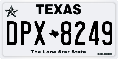 TX license plate DPX8249