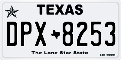 TX license plate DPX8253