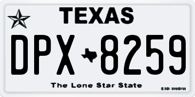 TX license plate DPX8259