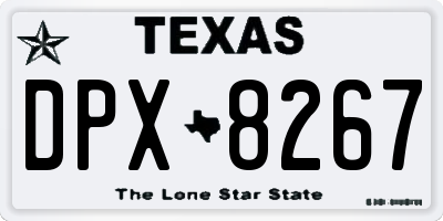 TX license plate DPX8267